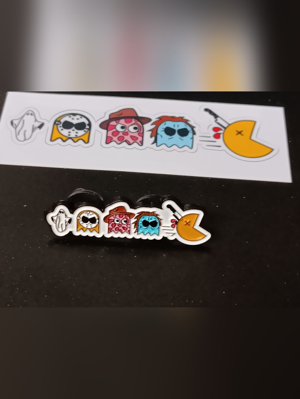 Pac-Man Ghosts Enamel Pin & Sticker